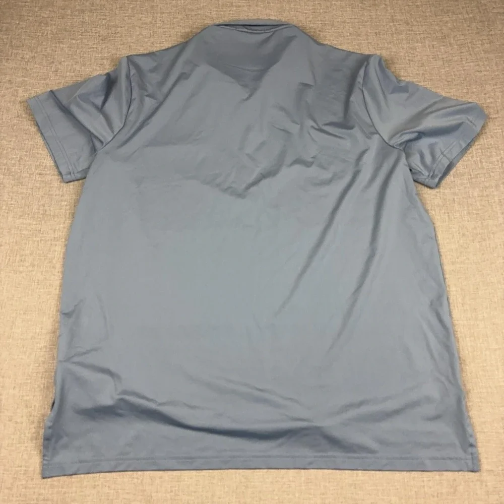 RLX Ralph Lauren Polo Shirt Mens XL Blue Polka Dot Stretch Golf Short Sleeve